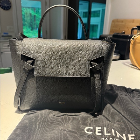 Celine Black Leather Handbag - Picture 1 of 12